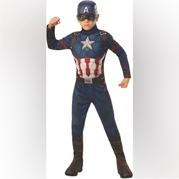 Rubie's Marvel: Avengers Endgame Child's Captain America Costume & Mask NWT - Picture 1 of 4